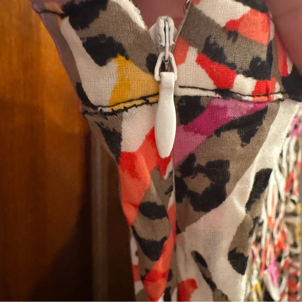 Allen B by Allen Schwartz Retro Animal‎ Print 100% Cotton Mini Dress Sz 5 / S